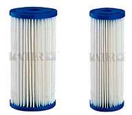 Pleated water filter replacement cartridge